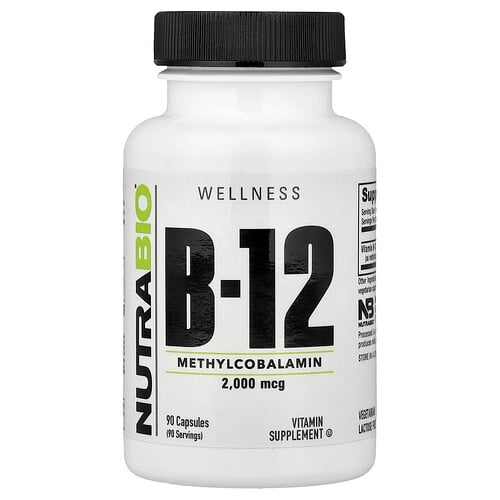 Nutrabio Vitamin B 12 2 000 Mcg 90 Capsules product image