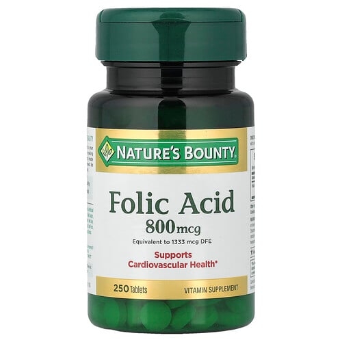 Nature S Bounty Folic Acid 800 Mcg 250 Tablets product image