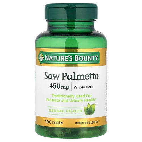 Nature S Bounty Saw Palmetto 450 Mg 100 Capsules product image