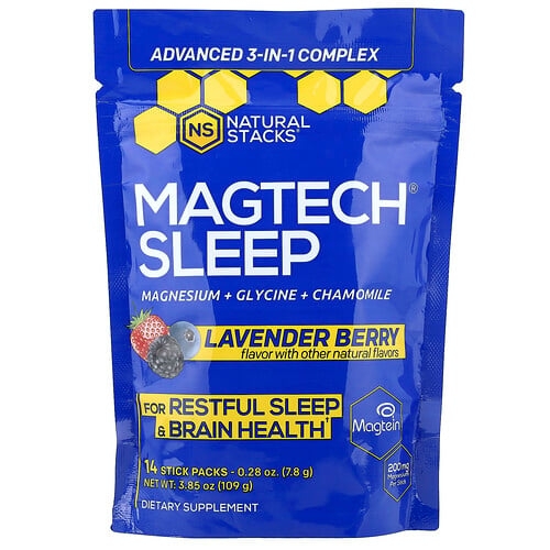 Natural Stacks Magtech Sleep Lavender Berry 14 Stick Packs 0 28 Oz 7 8 G Each product image