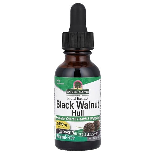 Nature S Answer Black Walnut Hull Fluid Extract Alcohol Free 2 000 Mg 1 Fl Oz 30 Ml product image