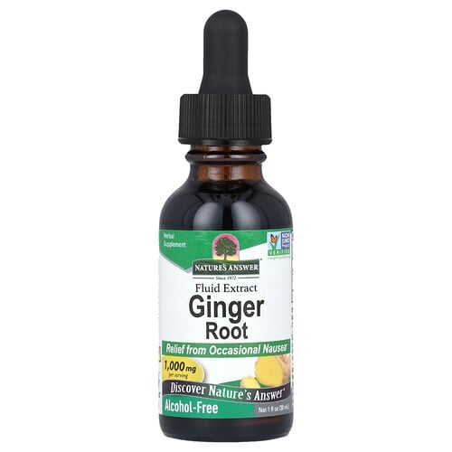 Nature S Answer Ginger Root Fluid Extract Alcohol Free 1 000 Mg 1 Fl Oz 30 Ml product image