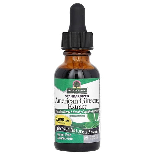 Nature S Answer Standardized American Ginseng Extract Alcohol Free 2 000 Mg 1 Fl Oz 30 Ml product image