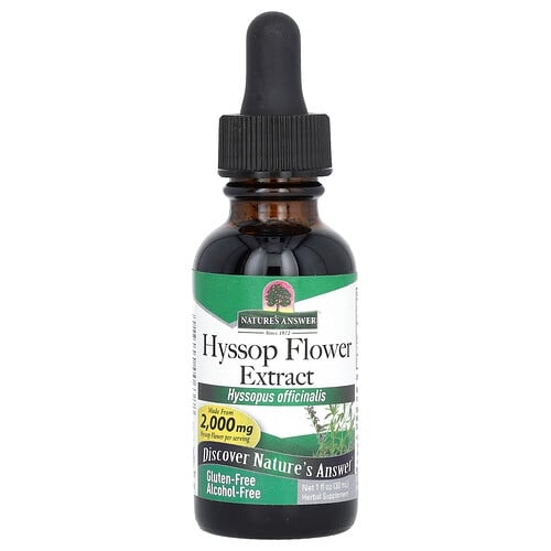 Nature S Answer Hyssop Flower Extract Alcohol Free 505 Mg 1 Fl Oz 30 Ml product image