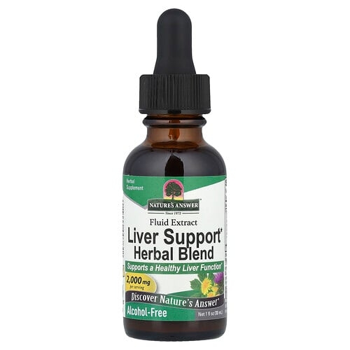 Nature S Answer Liver Support Herbal Blend Fluid Extract Alcohol Free 2 000 Mg 1 Fl Oz 30 Ml product image