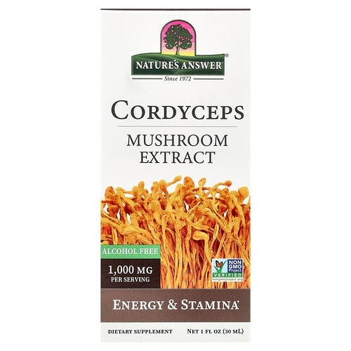 Nature S Answer Cordyceps Mushroom Extract Alcohol Free 1 Fl Oz 30 Ml product image