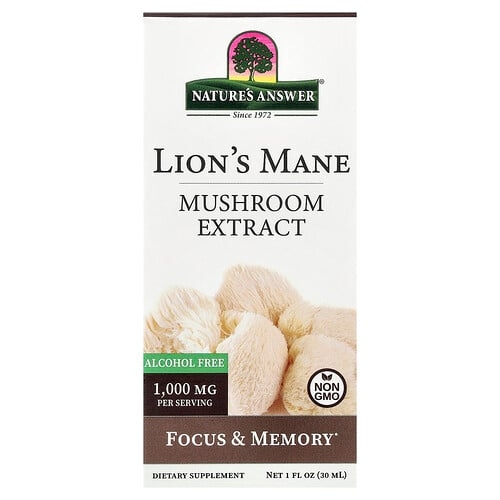 Nature S Answer Lion S Mane Mushroom Extract Alcohol Free 1 Fl Oz 30 Ml product image