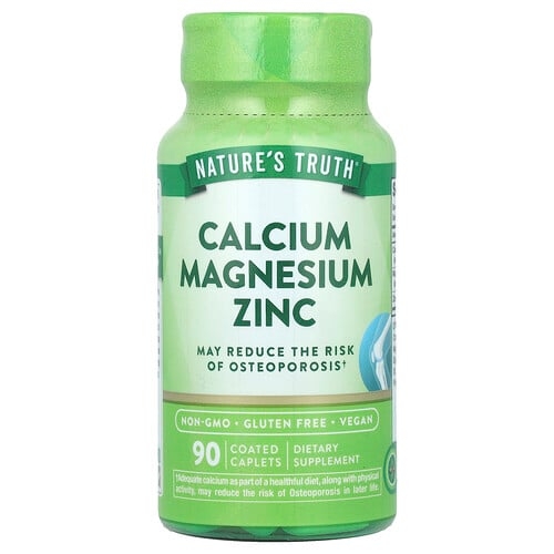 Nature S Truth Calcium Magnesium Zinc 90 Coated Caplets product image