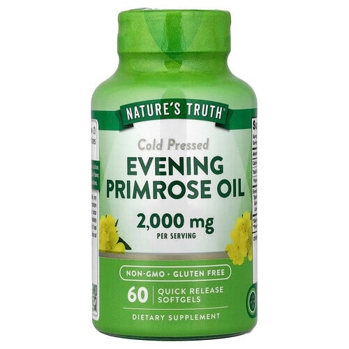 Nature S Truth Evening Primrose Oil Cold Pressed 60 Quick Release Softgels 1 000 Mg Per Softgel product image