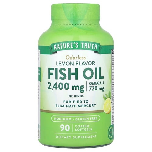 Nature S Truth Fish Oil Lemon 90 Coated Softgels 1 200 Mg Per Softgel product image