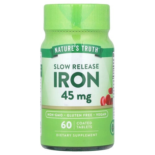 Nature S Truth Slow Release Iron 45 Mg 60 Coated Tablets product image