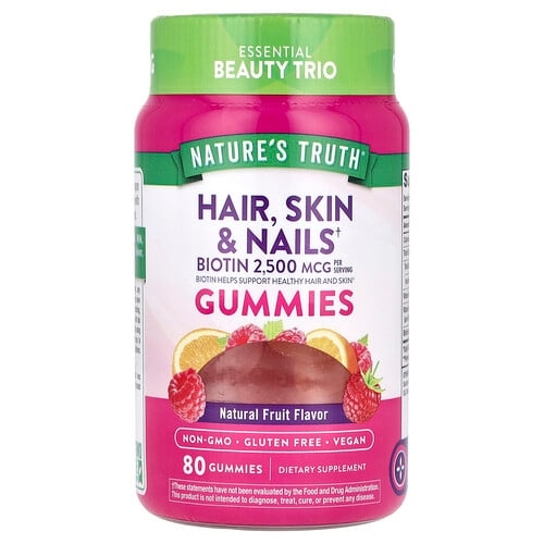 Nature S Truth Hair Skin Nails Natural Fruit 80 Gummies product image