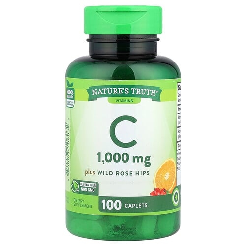 Nature S Truth Vitamin C Plus Wild Rose Hips 100 Caplets product image