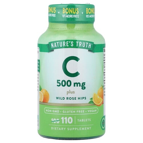 Nature S Truth Vitamin C Plus Wild Rose Hips 110 Tablets product image