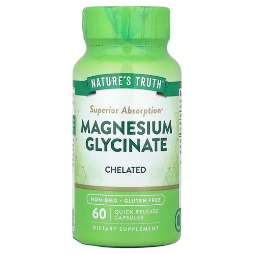 Nature S Truth Magnesium Glycinate Chelated 60 Quick Release Capsules 100 Mg Per Capsule product image