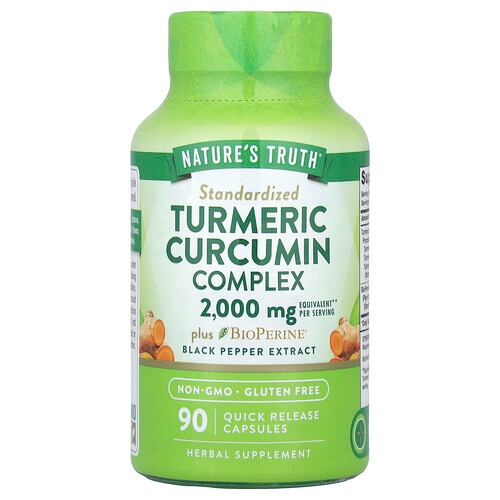 Nature S Truth Turmeric Curcumin Complex Plus Bioperine Black Pepper Extract 90 Quick Release Capsules product image