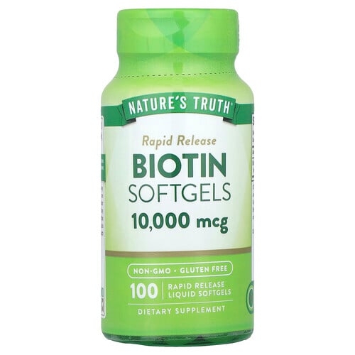 Nature S Truth Biotin 10 000 Mcg 100 Rapid Release Liquid Softgels product image