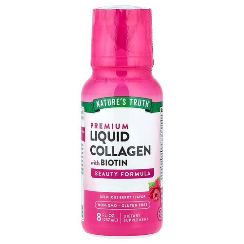 Nature S Truth Premium Liquid Collagen With Biotin Delicious Berry 8 Fl Oz 237 Ml product image