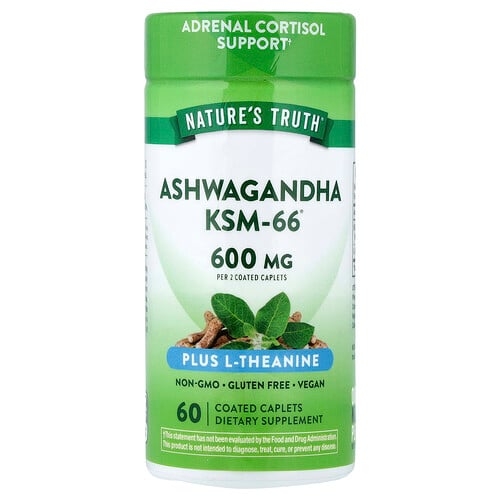 Nature S Truth Ashwagandha Ksm 66 Plus L Theanine 60 Coated Caplets product image