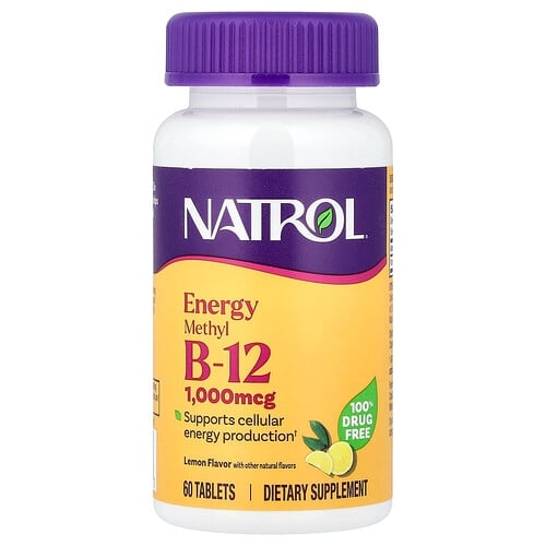 Natrol Methyl B12 Lemon 1 000 Mcg 60 Tablets product image