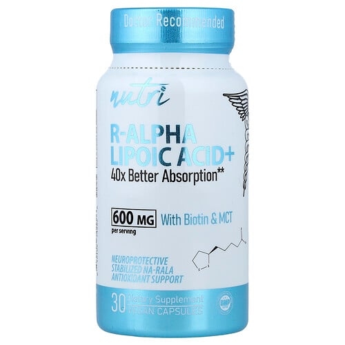 Nutri R Alpha Lipoic Acid With Biotin Mct 30 Vegan Capsules product image