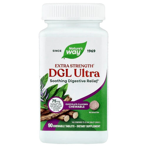 Nature S Way Dgl Ultra Chocolate 90 Chewable Tablets product image