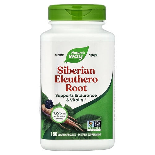 Nature S Way Siberian Eleuthero Root 180 Vegan Capsules 425 Mg Per Capsule product image