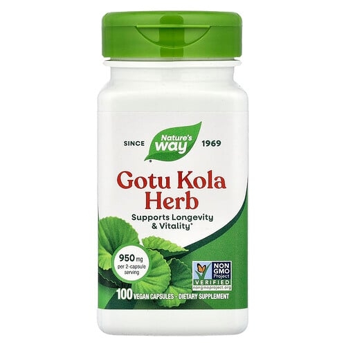 Nature S Way Gotu Kola Herb 100 Vegan Capsules 475 Mg Per Capsule product image