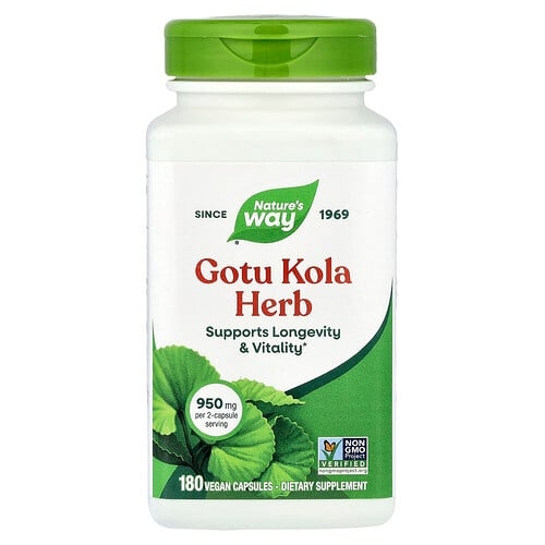 Nature S Way Gotu Kola Herb 180 Vegan Capsules 475 Mg Per Capsule product image