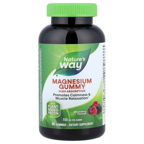 Nature S Way Magnesium Gummy Mixed Berry 100 Mg 90 Gummies product image