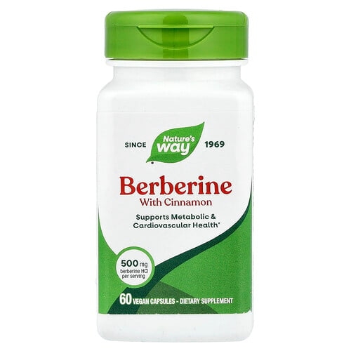 Nature S Way Berberine With Cinnamon 60 Vegan Capsules product image