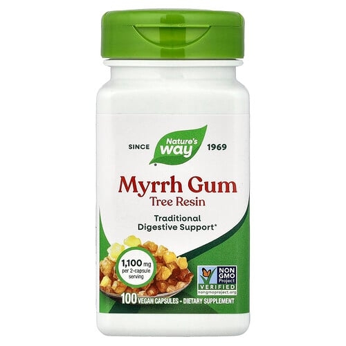Nature S Way Myrrh Gum 100 Vegan Capsules 550 Mg Per Capsule product image
