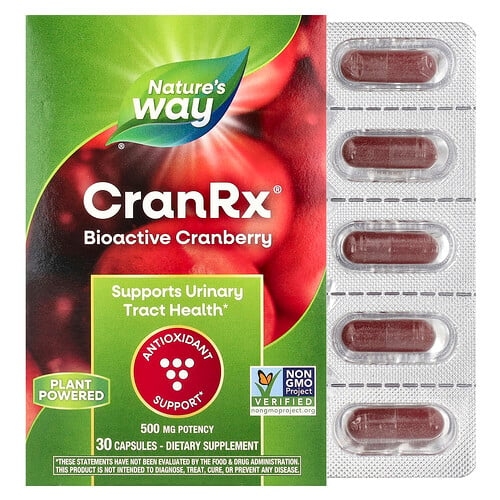 Nature S Way Cranrx Bioactive Cranberry 500 Mg 30 Capsules product image