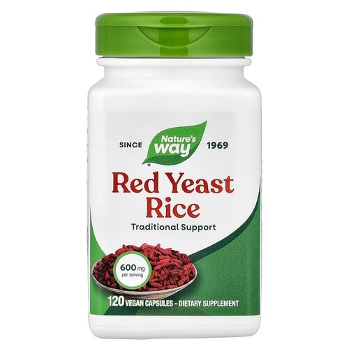 Nature S Way Red Yeast Rice 600 Mg 120 Vegan Capsules product image