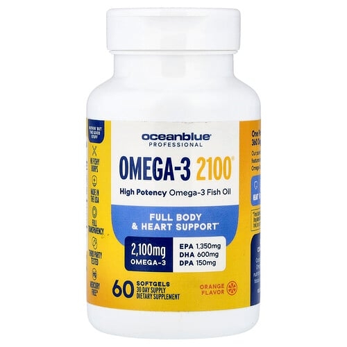 Oceanblue Professional Omega 3 2100 Orange 60 Softgels 1 050 Mg Per Softgel product image