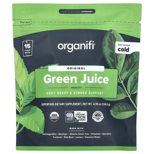 Organifi Original Green Juice 15 Travel Packets 4 95 Oz 139 5 G product image