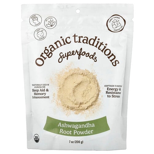 Organic Traditions Superfoods Ashwagandha Root Powder 7 Oz 200 G product image