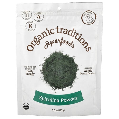 Organic Traditions Superfoods Spirulina Powder 5 3 Oz 150 G product image