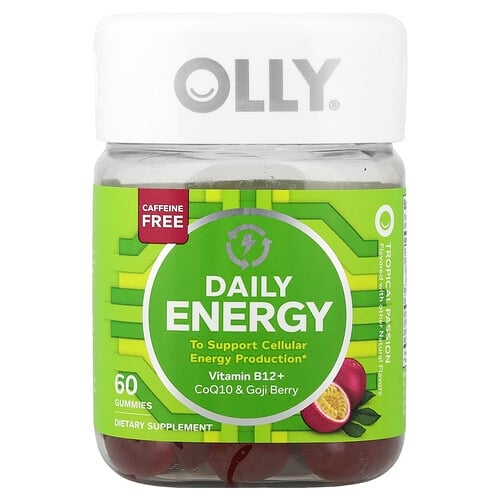 Olly Daily Energy Gummies Caffeine Free Tropical Passion 60 Gummies product image