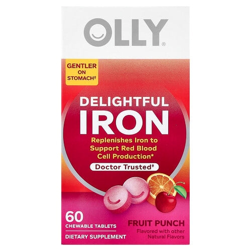Olly Delightful Iron Ages 4 Fruit Punch 60 Chewable Tablets product image