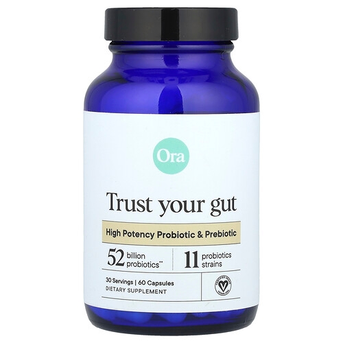 Ora Trust Your Gut High Potency Probiotic Prebiotic 60 Capsules product image