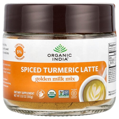 Organic India Spiced Turmeric Latte Golden Milk Mix 3 52 Oz 100 G product image