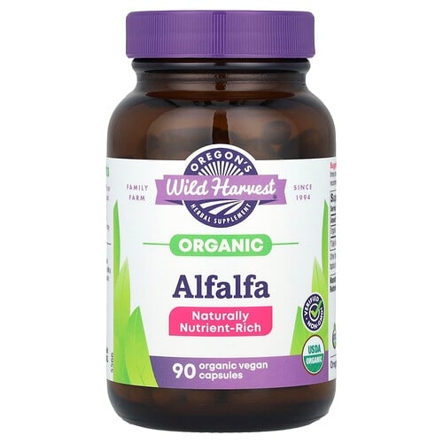 Oregon S Wild Harvest Organic Alfalfa 90 Organic Vegan Capsules 400 Mg Per Capsule product image