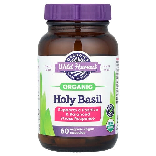 Oregon S Wild Harvest Organic Holy Basil 60 Vegan Capsules 400 Mg Per Capsule product image