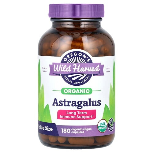 Oregon S Wild Harvest Organic Astragalus 180 Organic Vegan Capsules 375 Mg Per Capsule product image