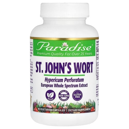 Paradise Herbs St John S Wort 90 Vegetarian Capsules 300 Mg Per Capsule product image