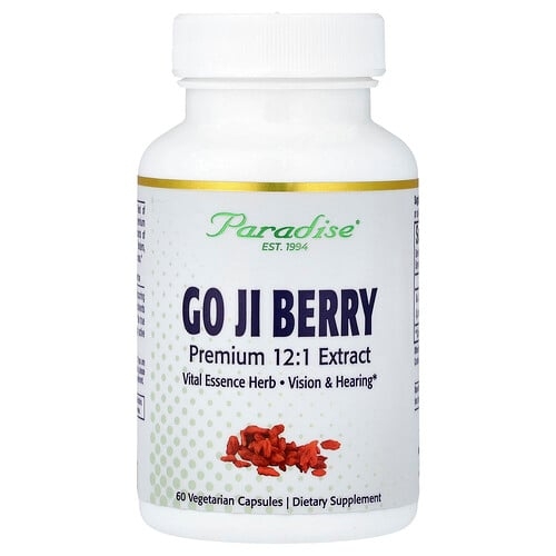 Paradise Herbs Goji Berry 60 Vegetarian Capsules 400 Mg Per Capsule product image
