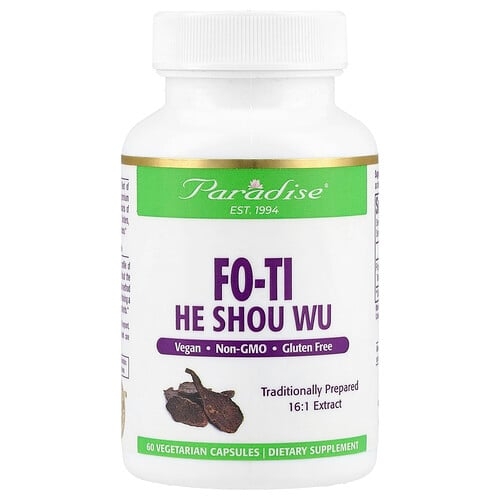 Paradise Herbs Fo Ti He Shou Wu 60 Vegetarian Capsules 500 Mg Per Capsule product image