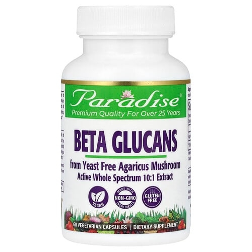 Paradise Herbs Beta Glucans 60 Vegetarian Capsules 250 Mg Per Capsule product image