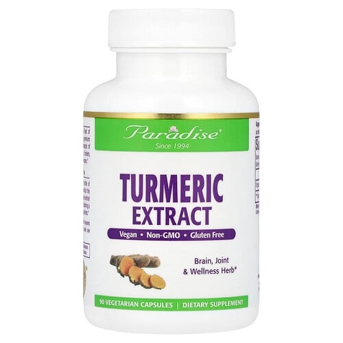 Paradise Herbs Turmeric Extract 500 Mg 90 Vegetarian Capsules product image